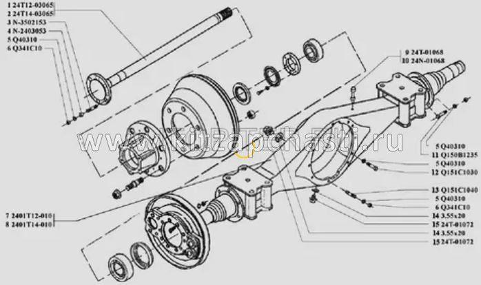 Картер заднего моста BAW Fenix 1065 Евро 3 2401T14-010